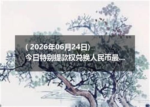 ( 2026年06月24日) 今日特别提款权兑换人民币最新汇率行情